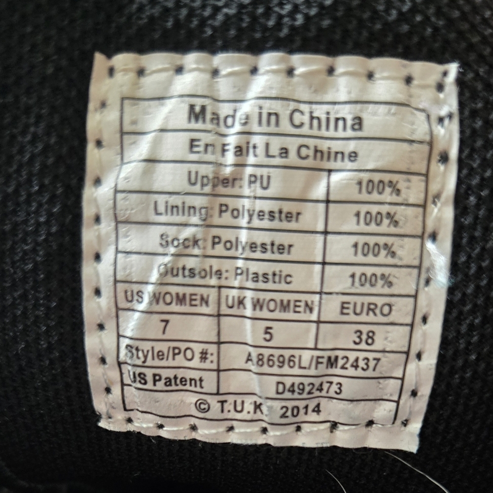 T.U.K Black and White Cat Face Womens Sneakers - Picture 4 of 5